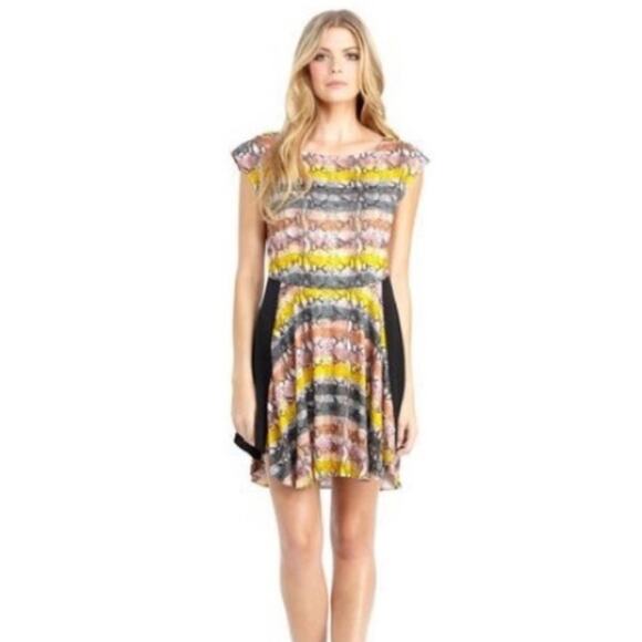 Rachel Roy | Snake Print Fit Flare Dress - Picture 1 of 7